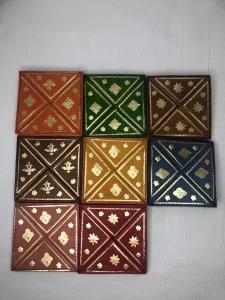 Leather coin purses in different colours